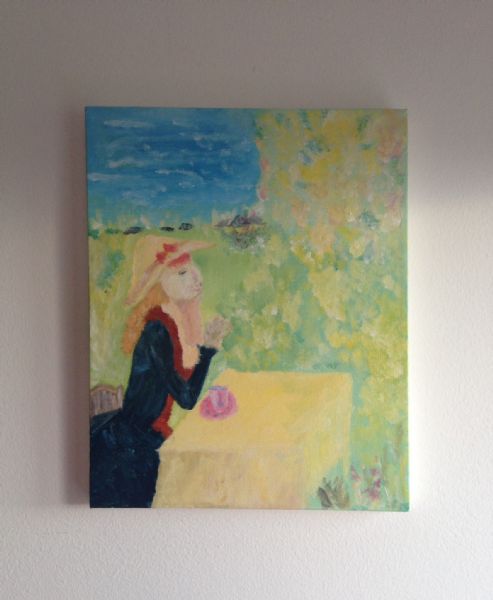 Akryl maleri Pause af sky malet i 2014