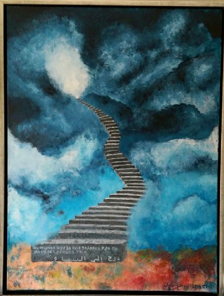 Akryl maleri Stairway af John Christensen malet i 2015
