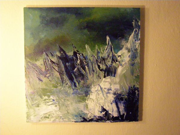 Akryl maleri Fornemmelse storm af Astrid Søe malet i 2008
