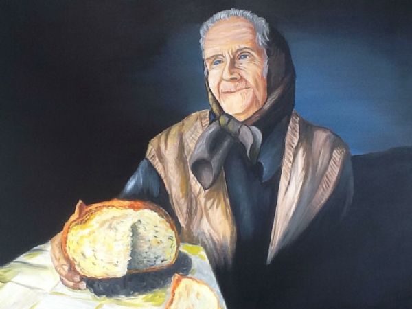  maleri Brød af Jeno Deak (Omrejsende Maler) malet i 2015