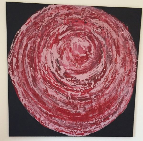 Akryl maleri The Rose (2015) af Annette Spring malet i 2015