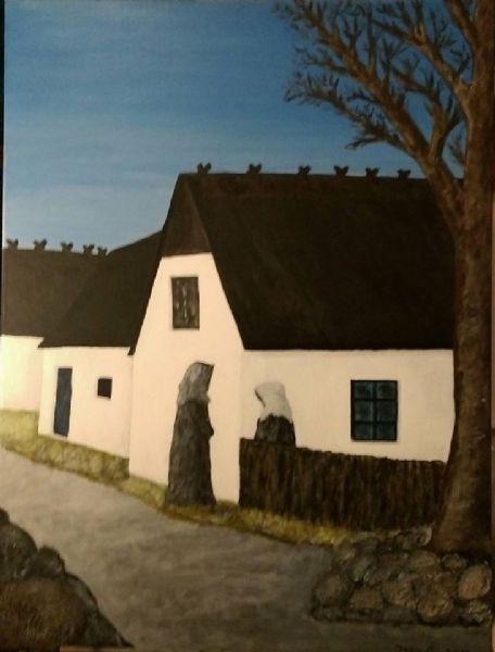 Akryl maleri Nabokoner af John Christensen malet i 2016