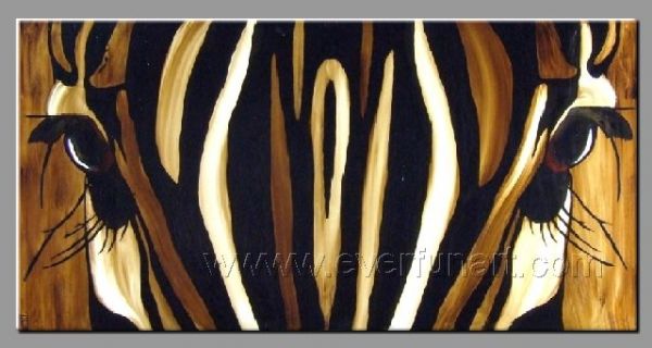 Olie maleri Zebra af Mode-plakater.dk malet i 2015