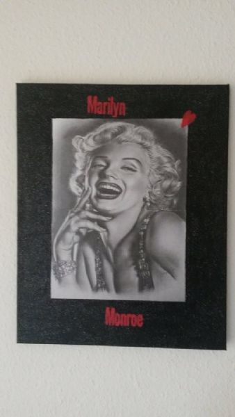 Akryl maleri marilyn monroe af Linette Andersen malet i 2016