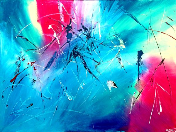 Akryl maleri Vibrant Life 7 af ARENDAL malet i 2017