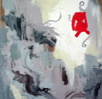 Akryl maleri Poor emo solo af Simone Okkels malet i 2005