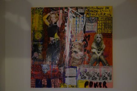 Collage maleri Art by Klein af Gallerinavn ikke oplyst malet i 2008