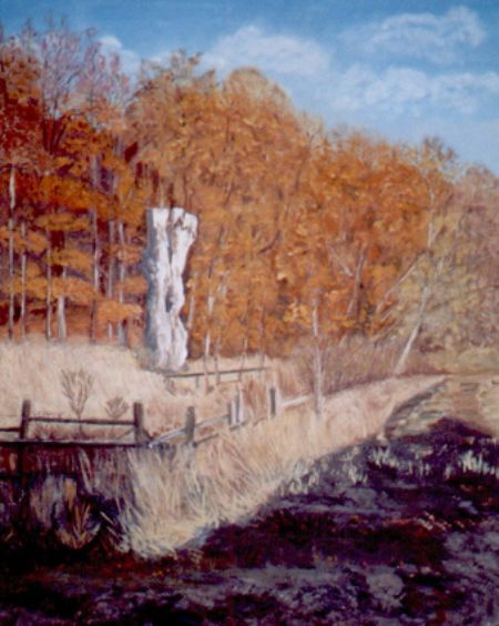 Olie maleri Naturens Skulptur af Hemming malet i 2000