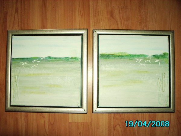  maleri strandbilledde af Skou malet i 2007
