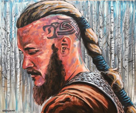Akryl maleri Ragnar af Henning Dalhoff malet i 2018
