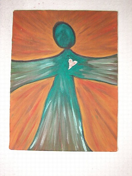 Akryl maleri Gud af LC malet i 2003