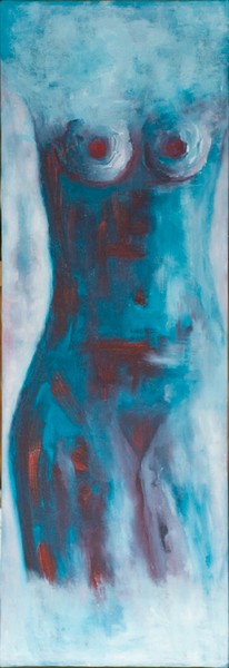 Olie maleri Kvindetorso. af Galleri Begemann malet i 2008