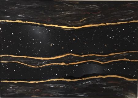 Akryl maleri Unavngivet af ROAR malet i 2018