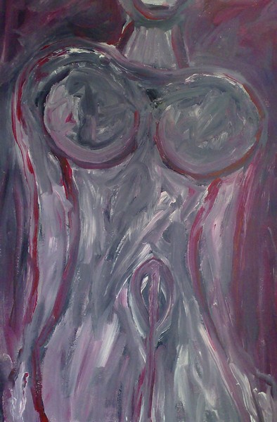Akryl maleri Nøgen af Kejser malet i 2005