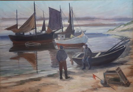 Olie maleri Skagen af Privat malet i 1940