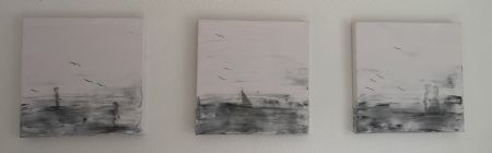 Olie maleri Stadier af kærlighed-treenighed af Edyta C. Cylovek malet i 2019