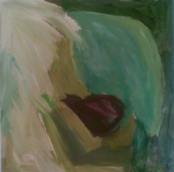Blandede medier maleri Grønt sus af Eddie malet i 2008
