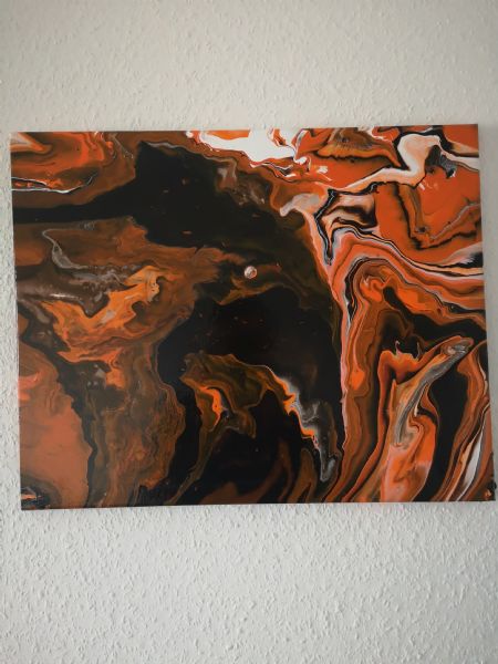 Akryl maleri Life On Mars af Liv Melgaard malet i 2019