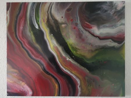 Akryl maleri Spaceview af Liv Melgaard malet i 2019