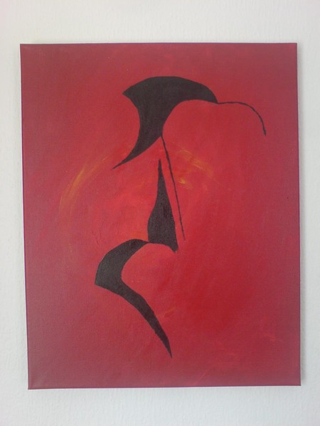 Akryl maleri Ingen titel af N.N malet i 2004
