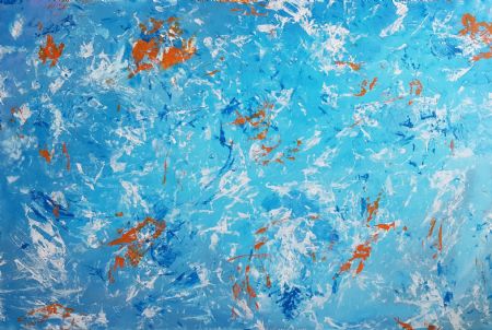 Akryl maleri Into the ocean af Gustav Nyberg malet i 2019