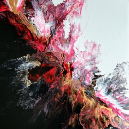 Akryl maleri Pegasus af Monika Suhr malet i 2019