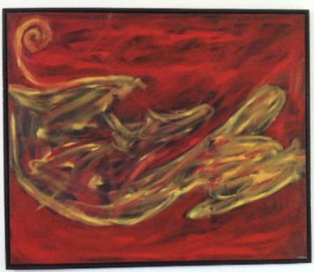 Olie maleri Nr 126 af kim sommer malet i 2004