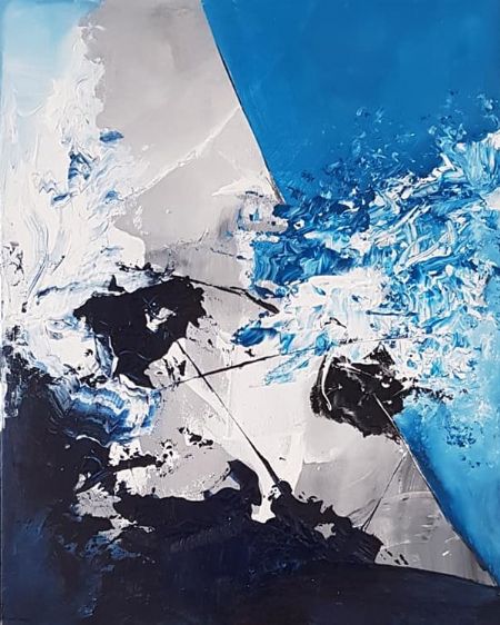 Akryl maleri Isen af Brushstrokes malet i 2019
