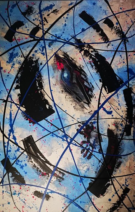 Akryl maleri FREEZING POINT af i Van Balco Art malet i 2019