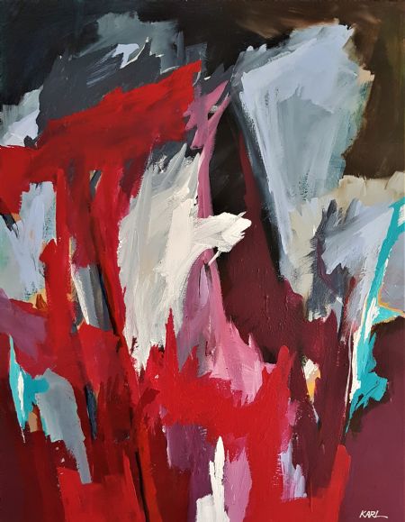 Akryl maleri 10-19 af Karl Hedeager Madsen malet i 2019