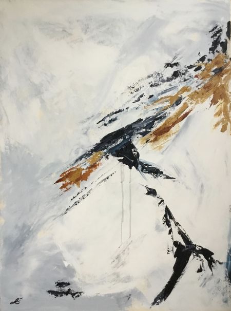 Akryl maleri Uden titel af Mette Matz malet i 2019