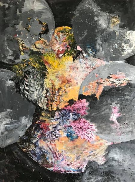 Akryl maleri Eksistens af Bettina Svejsø malet i 2019
