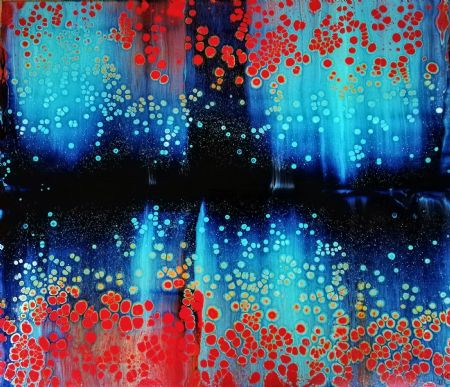 Akryl maleri Underwater world af Monika Suhr malet i 2020