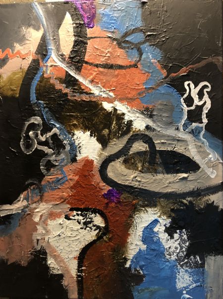 Akryl maleri Grå af Pjgalleri malet i 2020