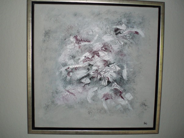 Olie maleri Lilla symfoni af gallerisanne malet i 2008