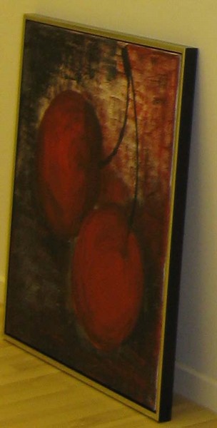Akryl maleri kirsebær af Suzanne Eis Benzon malet i 2008