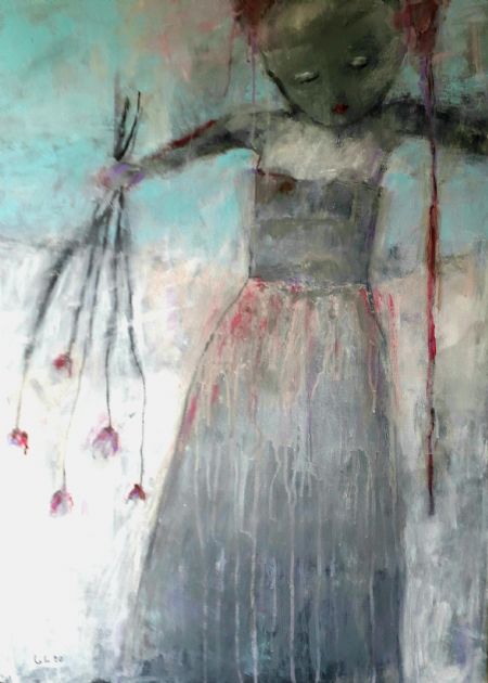 Akryl maleri Balance af Jette Lili Hollesen malet i 2020