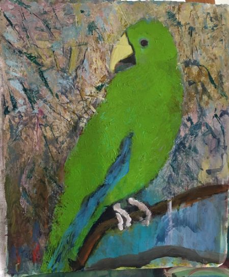Akryl maleri Fugl af tinna winkel malet i 2019