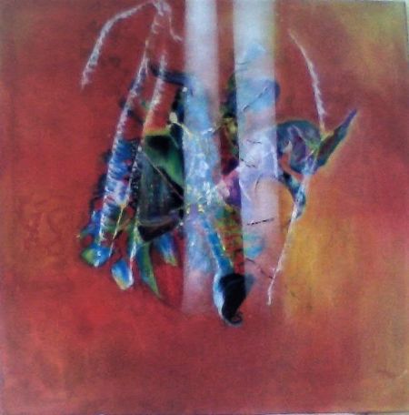 Akryl maleri svagt lys af Sonia Zuniga malet i 2020