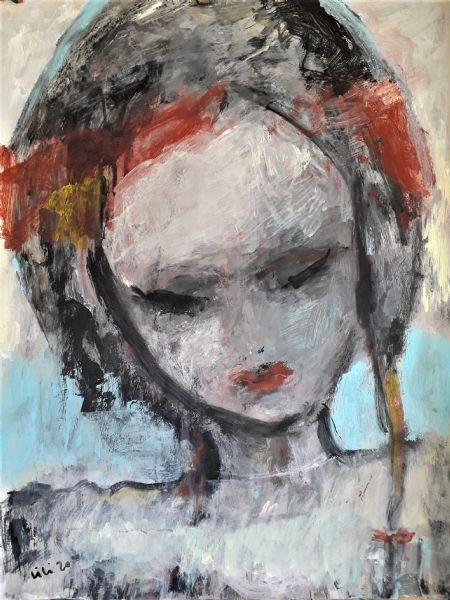 Akryl maleri Breathe baby af Jette Lili Hollesen malet i 2020