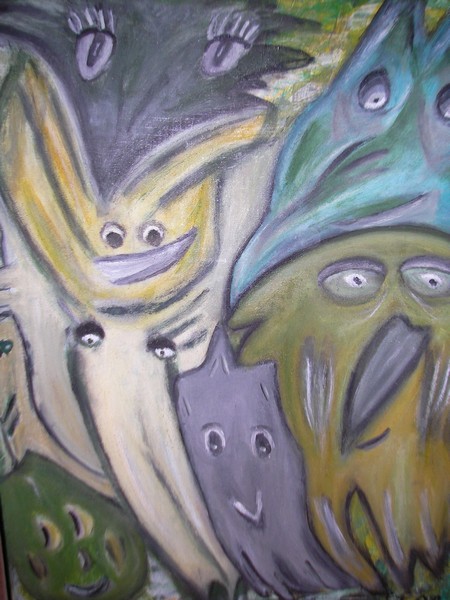 Akryl maleri dyrefabler af susanne jacobsen malet i 2008