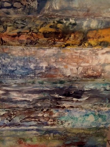 Olie maleri Hav og blæst af jette Dam jonsson malet i 2020