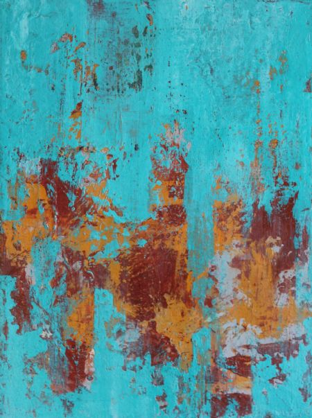Akryl maleri Turquoise fall af KLart - Kristina Larsen malet i 2020