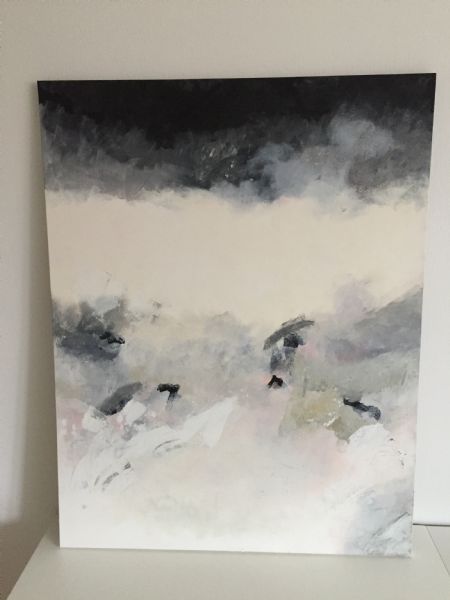 Akryl maleri Storm på vej af Hilldur malet i 2010