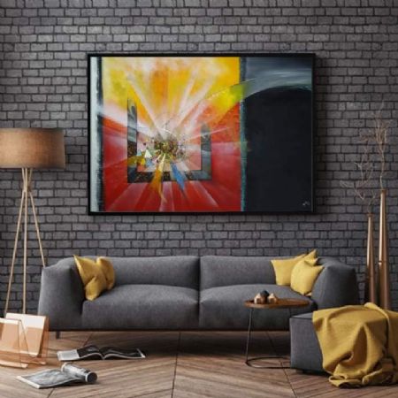  maleri Mixed colours på canvas 100x150cm. af Birgitte Nørgaard malet i 2020