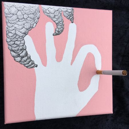 Akryl maleri Celebrating The Hand That Gets No Action (3 of 5) af Brad Mossman malet i 2020