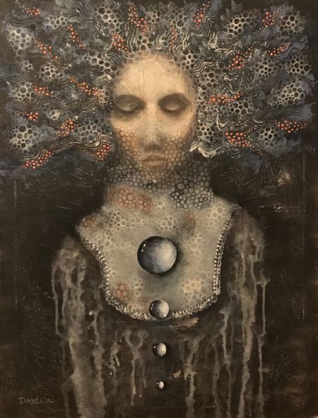 Akryl maleri Woman af Daiva Mazo malet i 2020