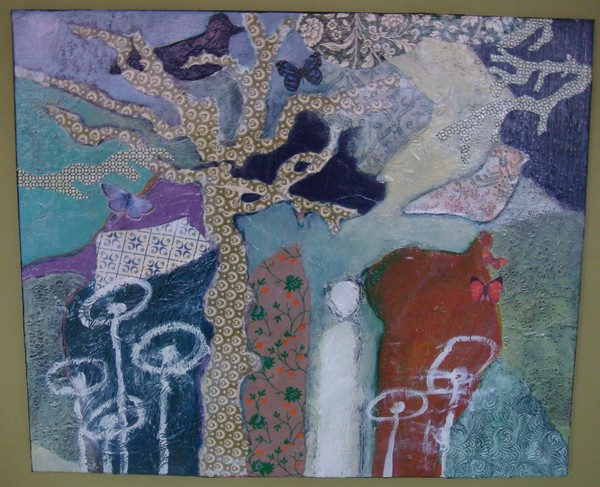  maleri collage af Louise Buus Thomsen malet i 2009