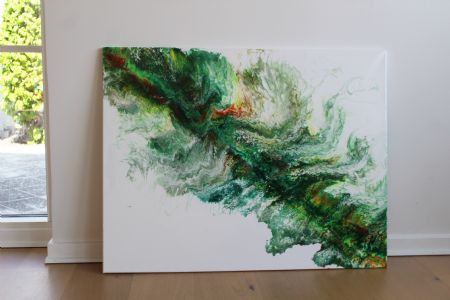 Akryl maleri Hækken af Emilie Andersen malet i 2020