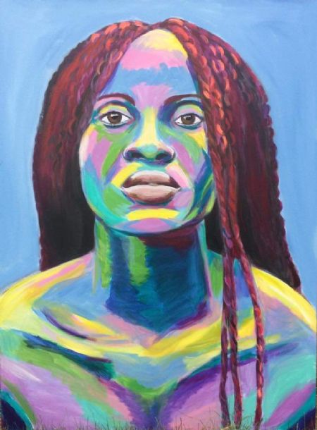 Akryl maleri The beauty of Africa af marie Bendix malet i 2017